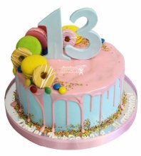 Торт с цифрой 13