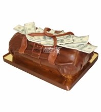Торт сумка денег