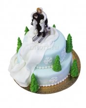 Свадебный торт лыжники