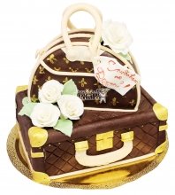 Торт чемодан и сумочка