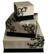 Свадебный торт с узорами
