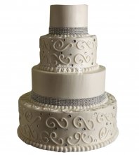 Свадебный торт с узорами