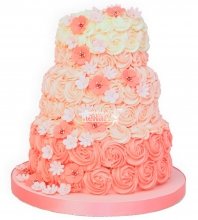 Женский торт с цветами