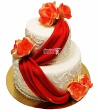 Свадебный торт с цветами