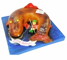 3D торт рыбаку