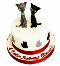 Торт с кошками