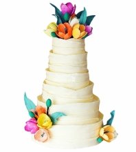 Свадебный торт с тюльпанами