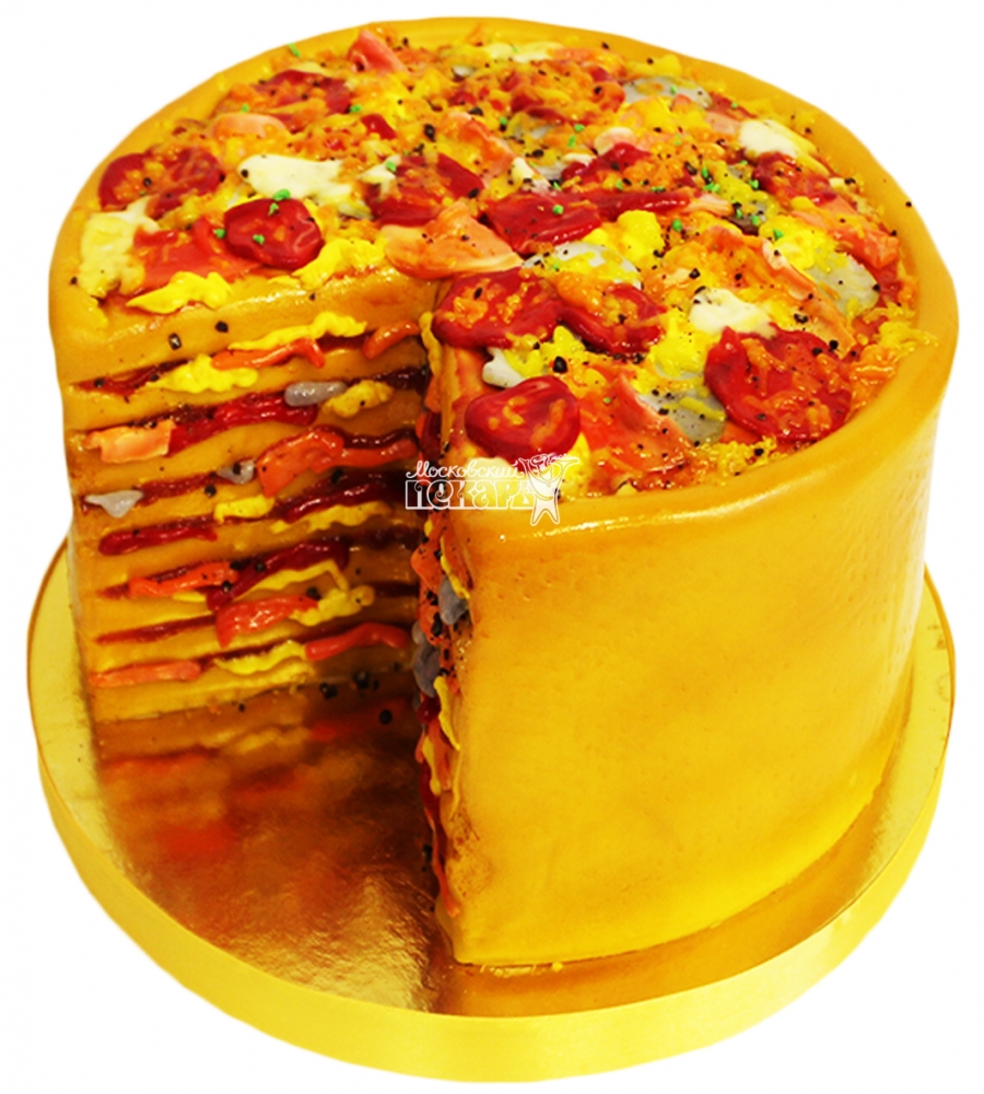 Торт пицца №10050 купить по выгодной цене с доставкой по Москве.  Интернет-магазин Московский Пекарь