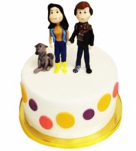 Торт мальчик, девочка и собака