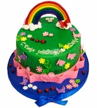 Торт с радугой