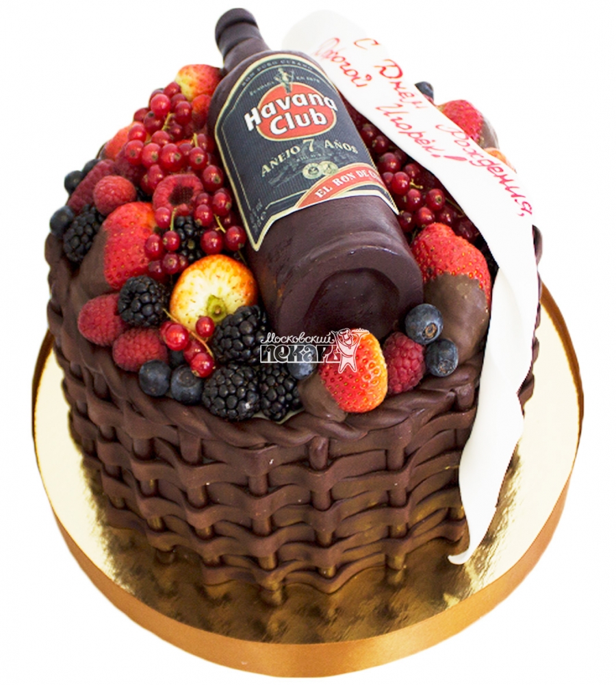 Торт корзина с ягодами №10519 купить по выгодной цене с доставкой по  Москве. Интернет-магазин Московский Пекарь