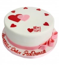 Торт с сердцами