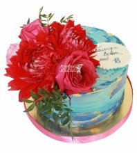 Торт для сестры с цветами