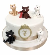 Торт с кошками 