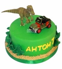 Детский торт с динозавром 