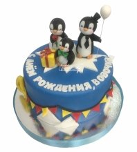 Торт с пингвинами 