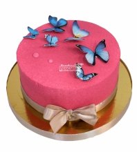 Торт на день рождения с бабочками 