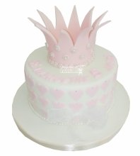 Торт для девочки с короной 