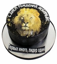 Торт для мужчины со львом 