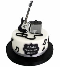 Торт с гитарой для мужчины