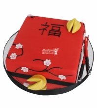 Торт на день рождения в китайском стиле 