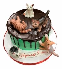 Торт с кошками