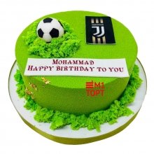 Торт велюровый футбол