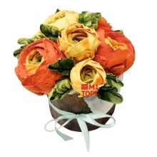 Кулич с зефиными цветами