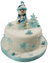 Детский торт снеговик