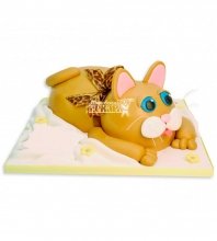 Детский торт с котиком