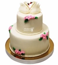 Свадебный торт Лебеди